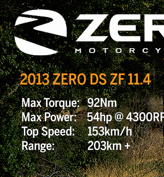 2013 ZERO DS ZF11.4  Electric Motorcycle